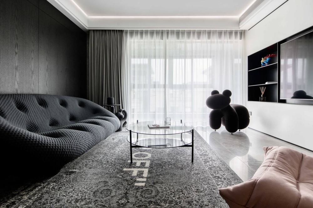 惠州装修设计香颂美地120平米三居-现代简约风格室内家装案例效果图